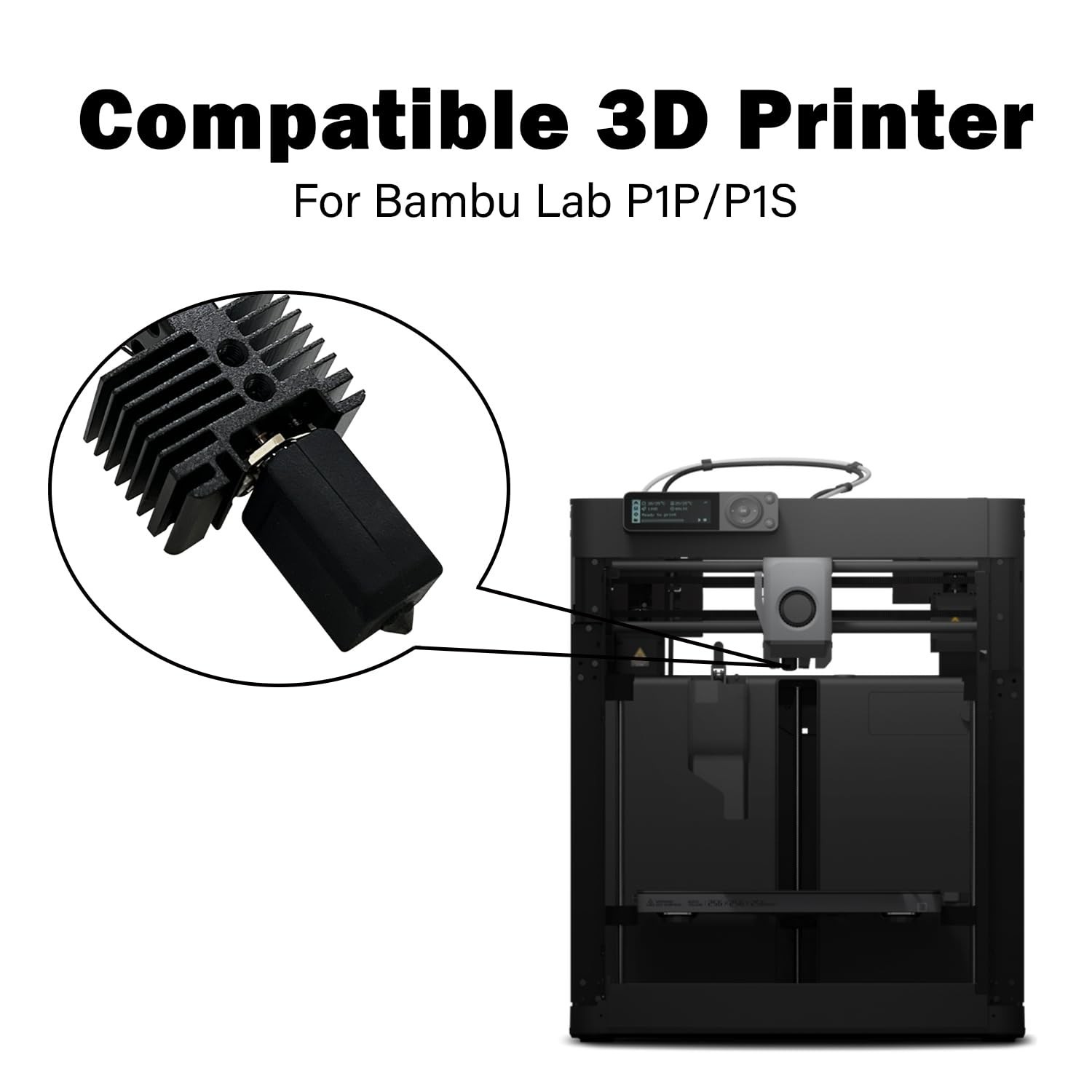 Hotend 0.2mm Ceramic Extruder Printhead Kit for P1P P1S 3D Printer Replacement