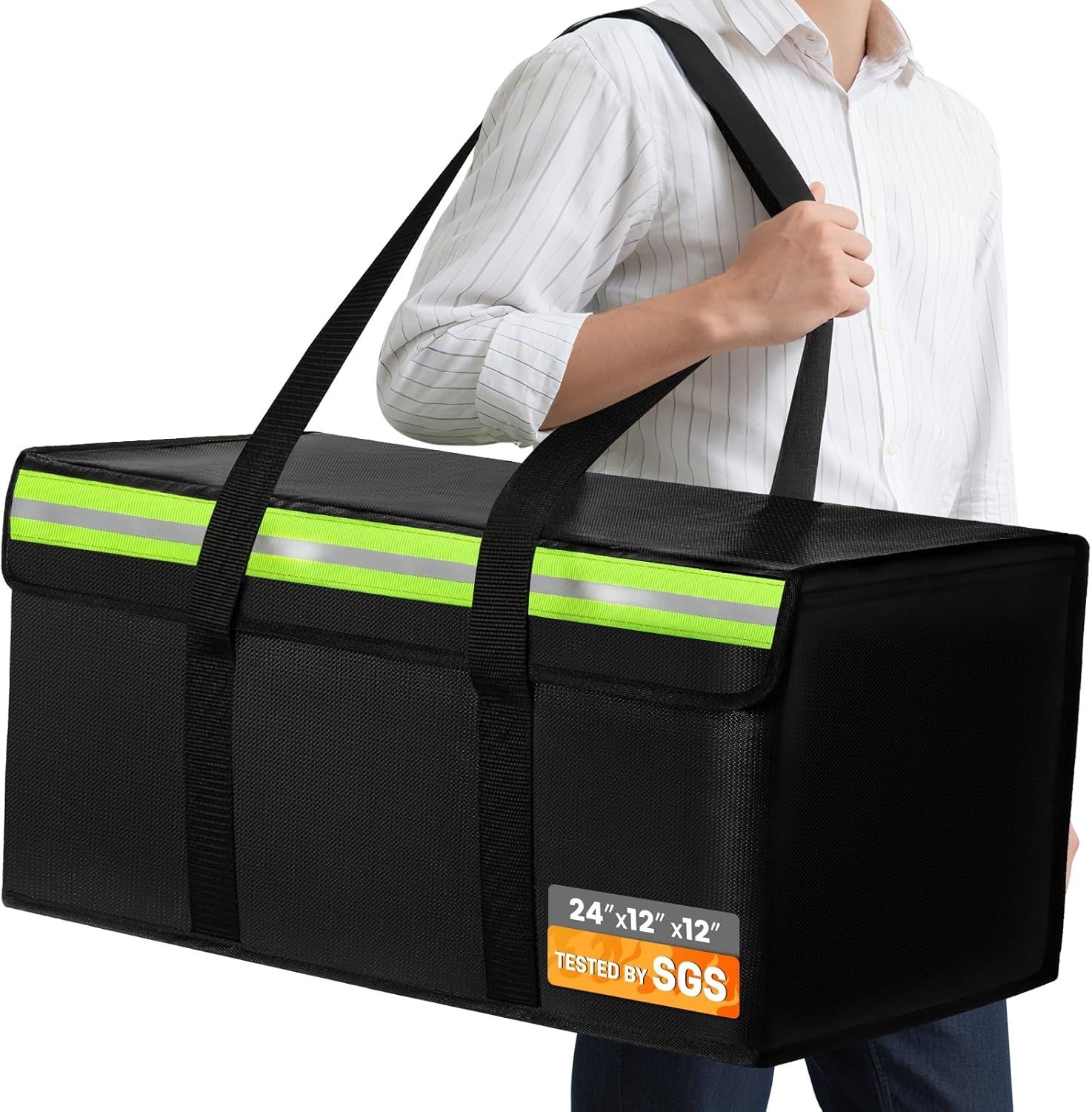Extra Large Fireproof Document Bag 24x12x12 for Valuables and Photos