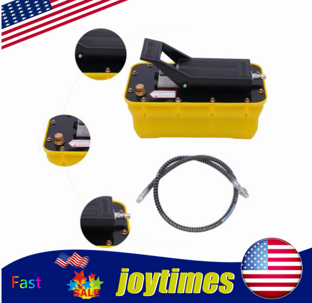 Air Hydraulic Jack Pump Rotary Lift Auto Body Frame Machines 1/4NPT+Air Hose kIT