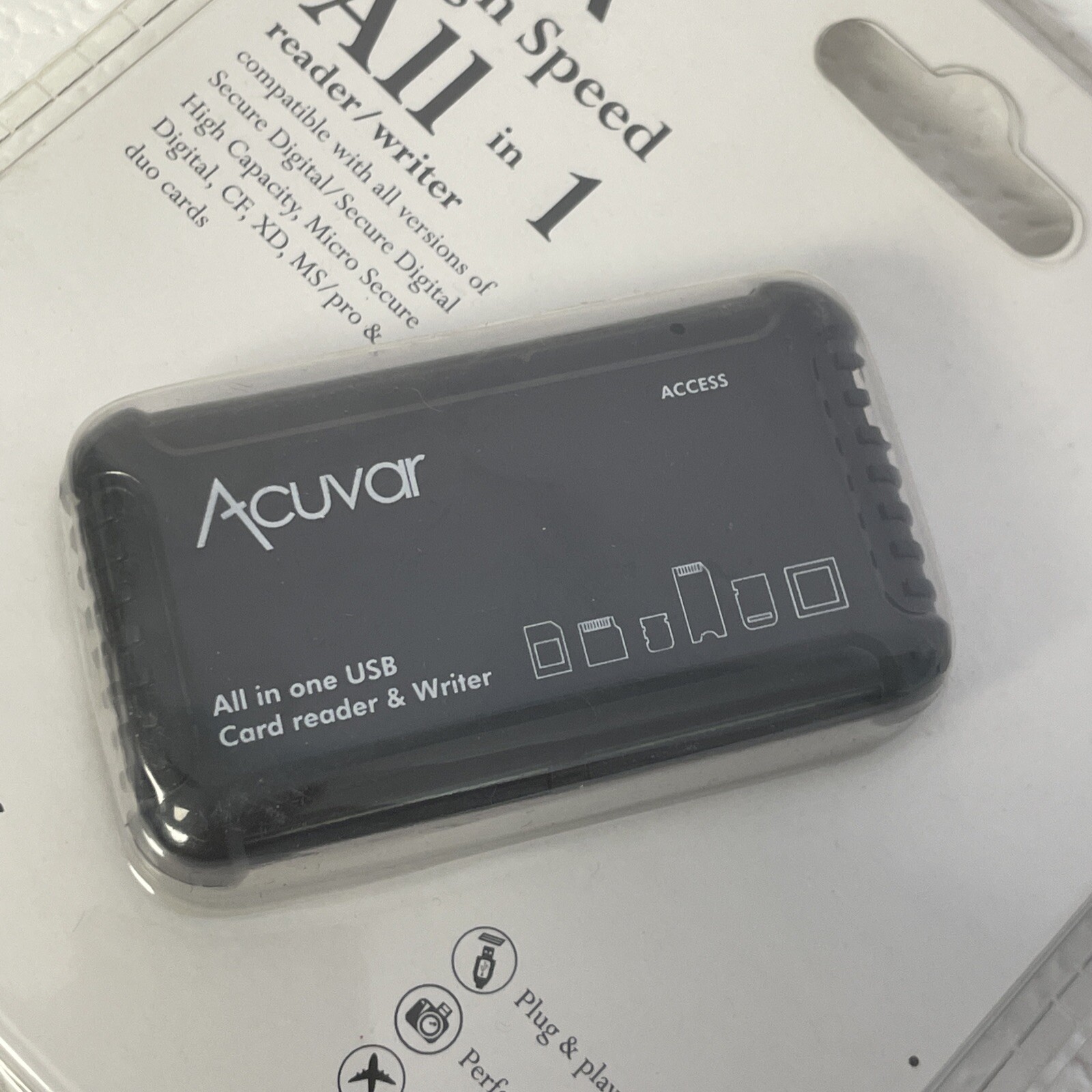 Acuvar High Speed All-in-1 Memory Card Reader/Writer Brand New