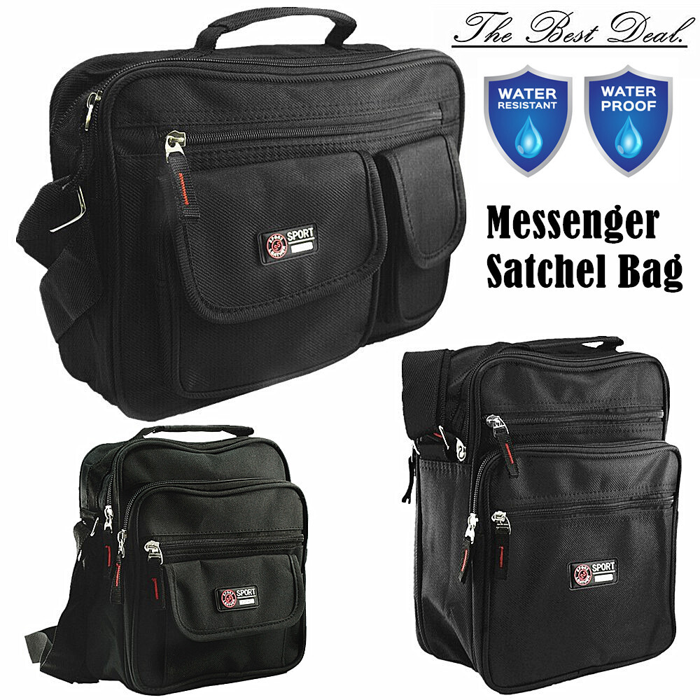 Mens Waterproof Business Crossbody Briefcase Messenger Bag Shoulder Satchel Bags