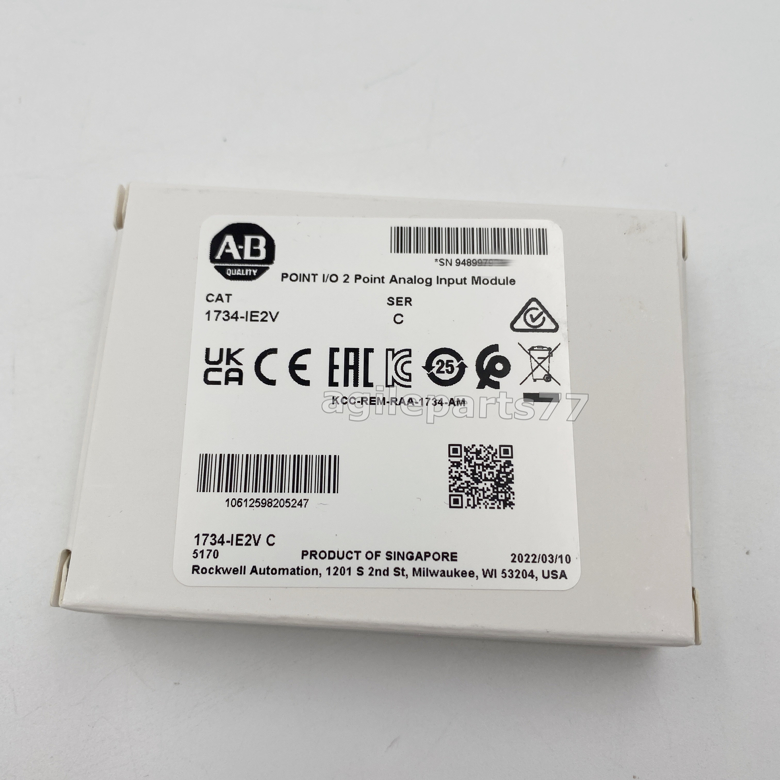 AB 1734-IE2V SER C 2 Point Analog Input Module 2023 New Factory Sealed 1734IE2V