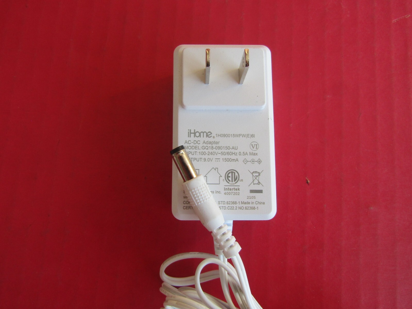 AC Power Adapter iHOME GQ18-090150-AU For Radio 1H090015WFW(E)6I Succulent