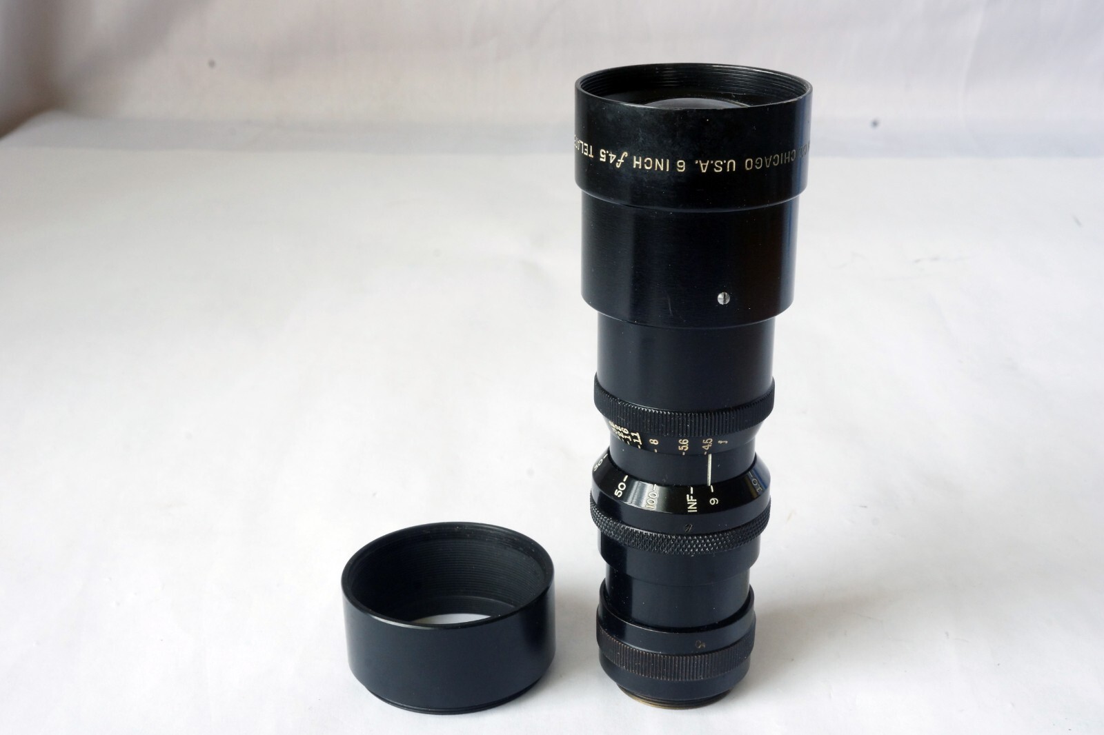 B & H Telate 6" 150mm F4.5 Black Cine Camera Lens C Mount Good Working Order