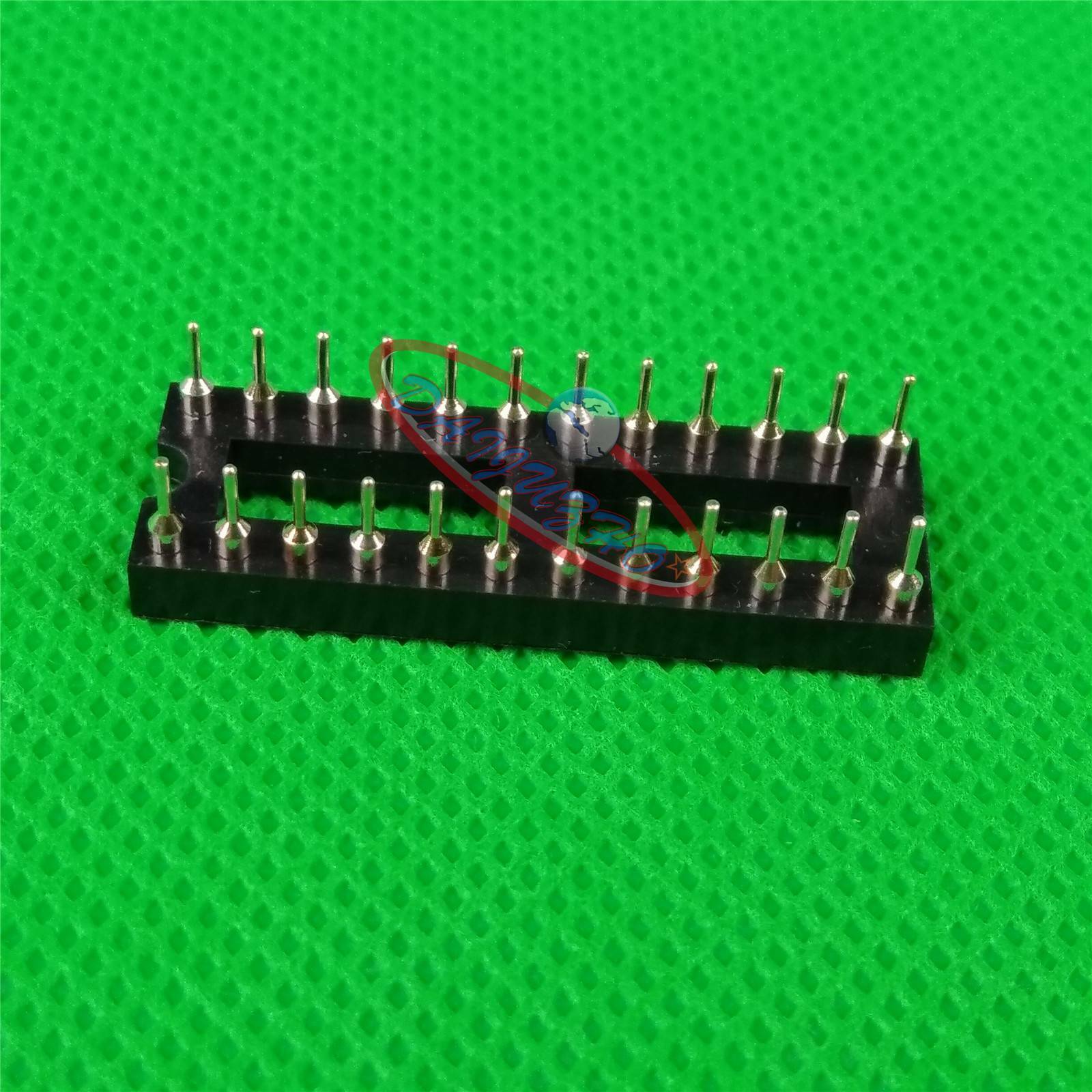 New 2PCS DIP IC Sockets Adaptor Round hole 24pin Pitch 2.54mm