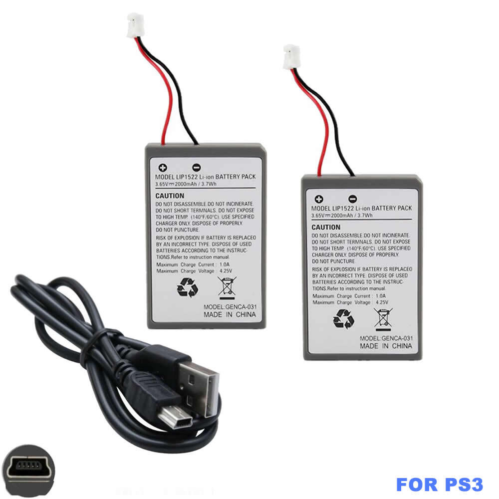 2pcs 1800mAh Wireless Controller Battery Pack For Sony PS3 Wireless Controller