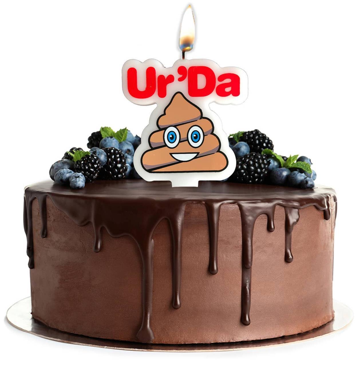 Ur' Da SH%T Birthday Candle - Funny Cake Poop Topper & Gag Party Decoration