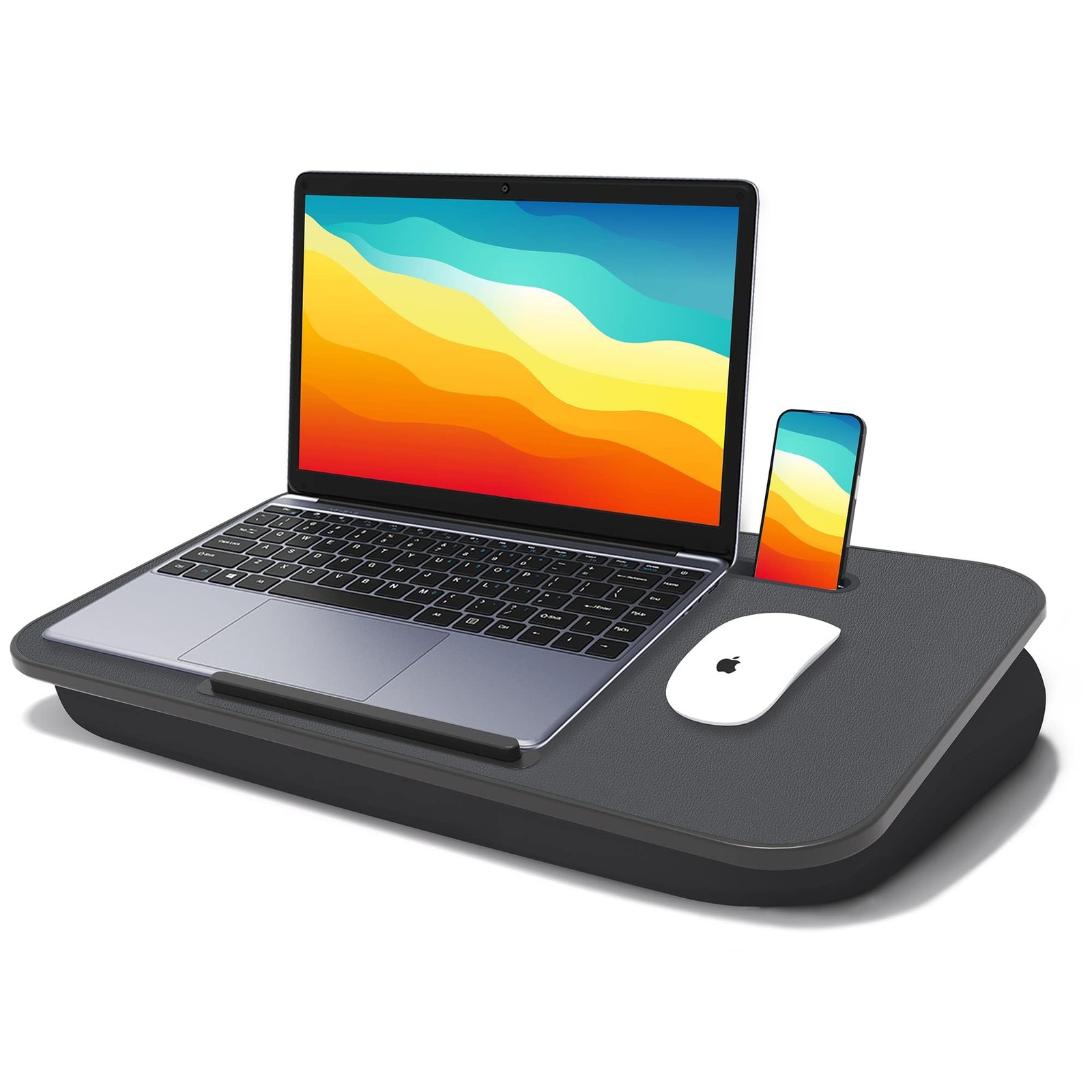 Lap Desk with Cushion, Fits up to 17 inch Laptop, Pillow Designed, Portable L...