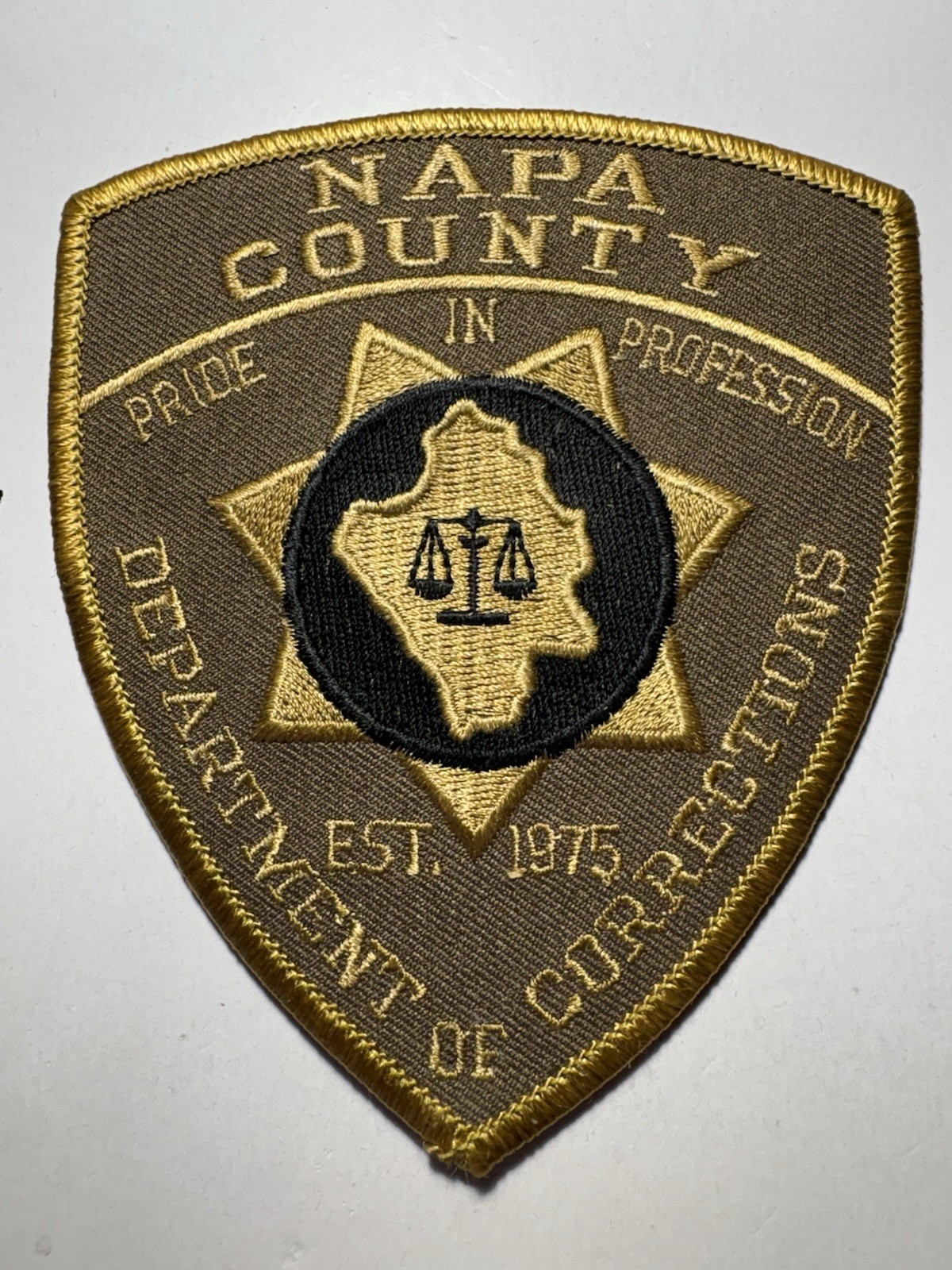 Napa County California Department of Corrections Patch