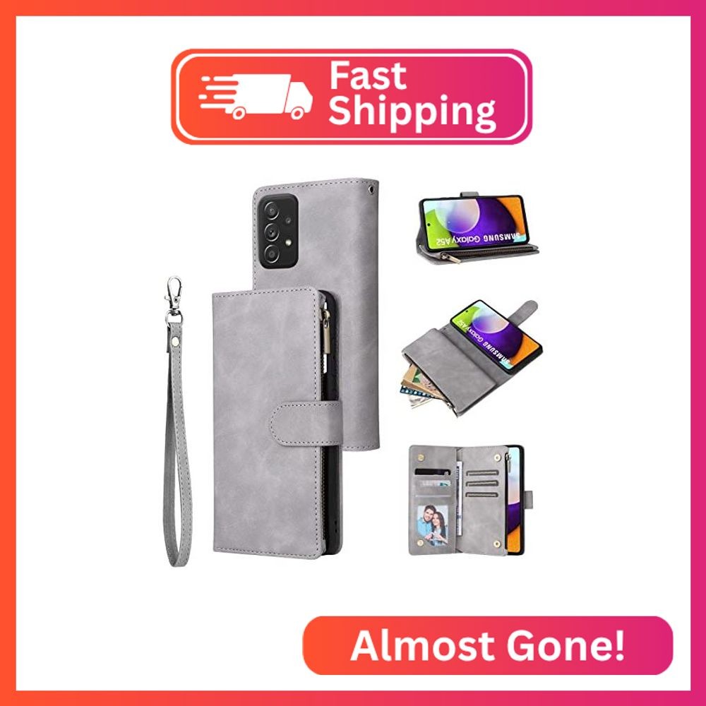 UEEBAI Wallet Case for Samsung Galaxy A12 5G, PU Leather Case Magnetic Closure H