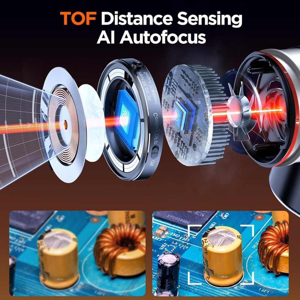 Elikliv AutoFocus HDMI Digital Microscope: Fast TOF Sensor 4K Effortless Clarity
