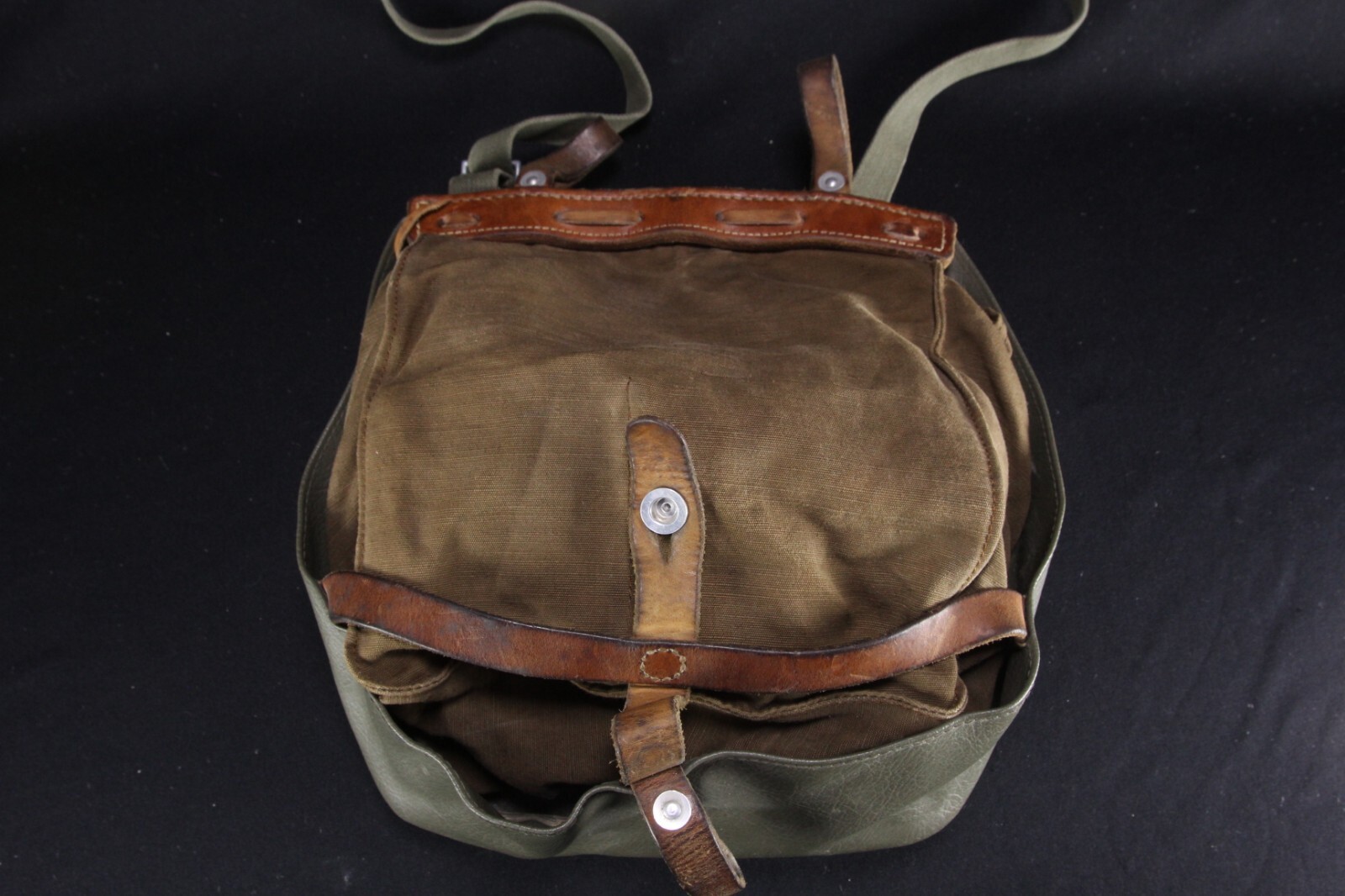 VTG Hans Jaggi Rohrbach Germany Switzerland Satchel Messenger Bag Canvas Leather
