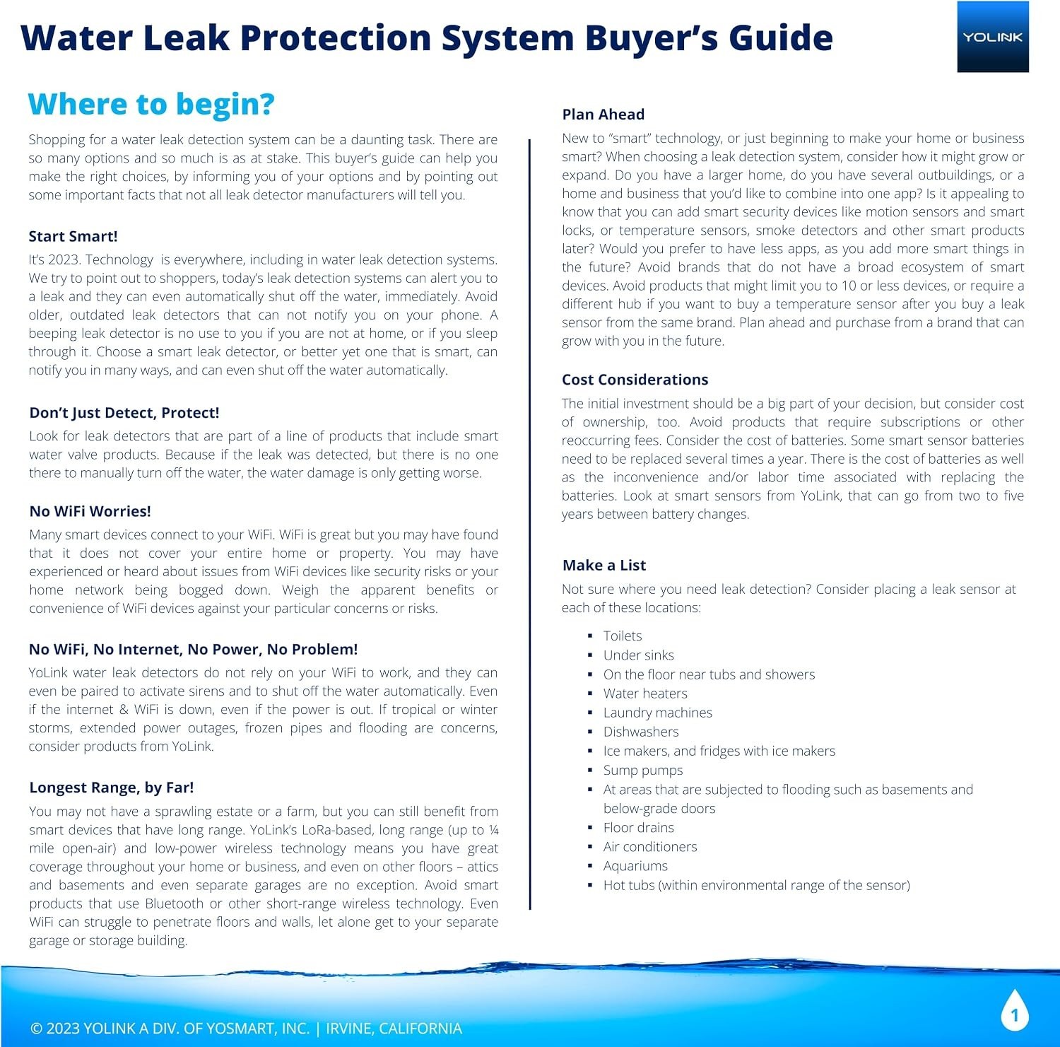 Indoor Wireless Water Leak Sensor with Valve Controller - And 5- Battery