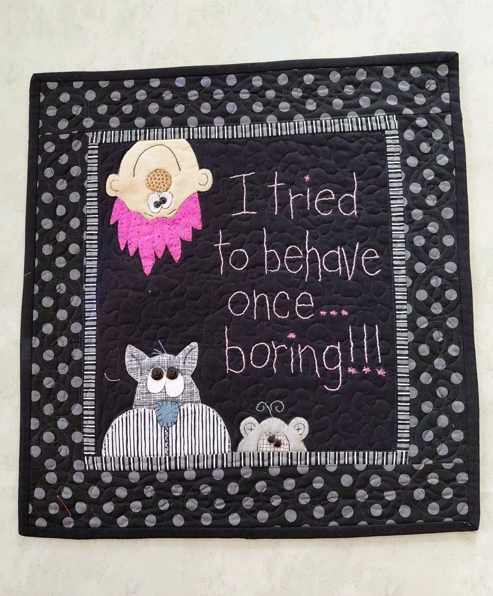 Bloomin Minds By: Lynn Doyle Centerpiece 16.25x15.5" I TRIED TO BEHAVE ONCE...