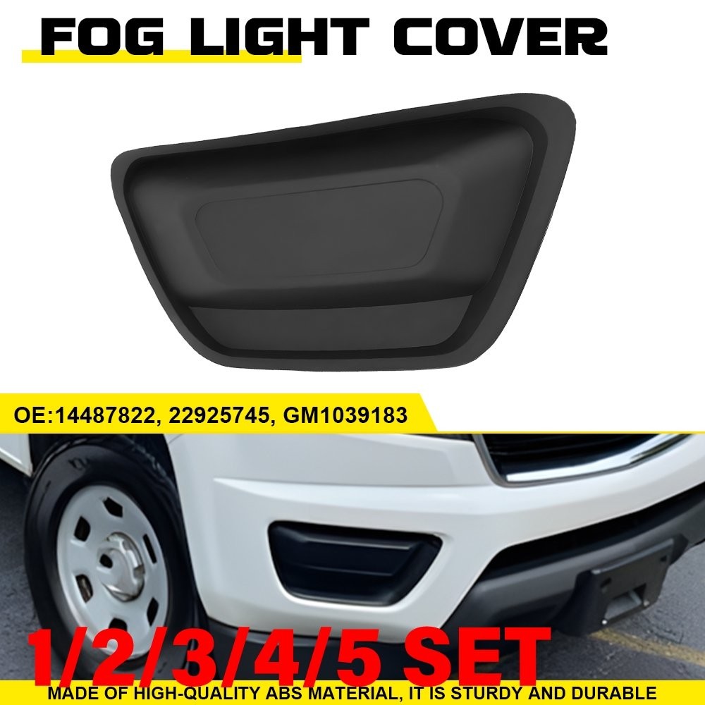For Chevrolet Colorado 2015-20 Passenger Side Black Fog Light Lamp Cover 1-5SET