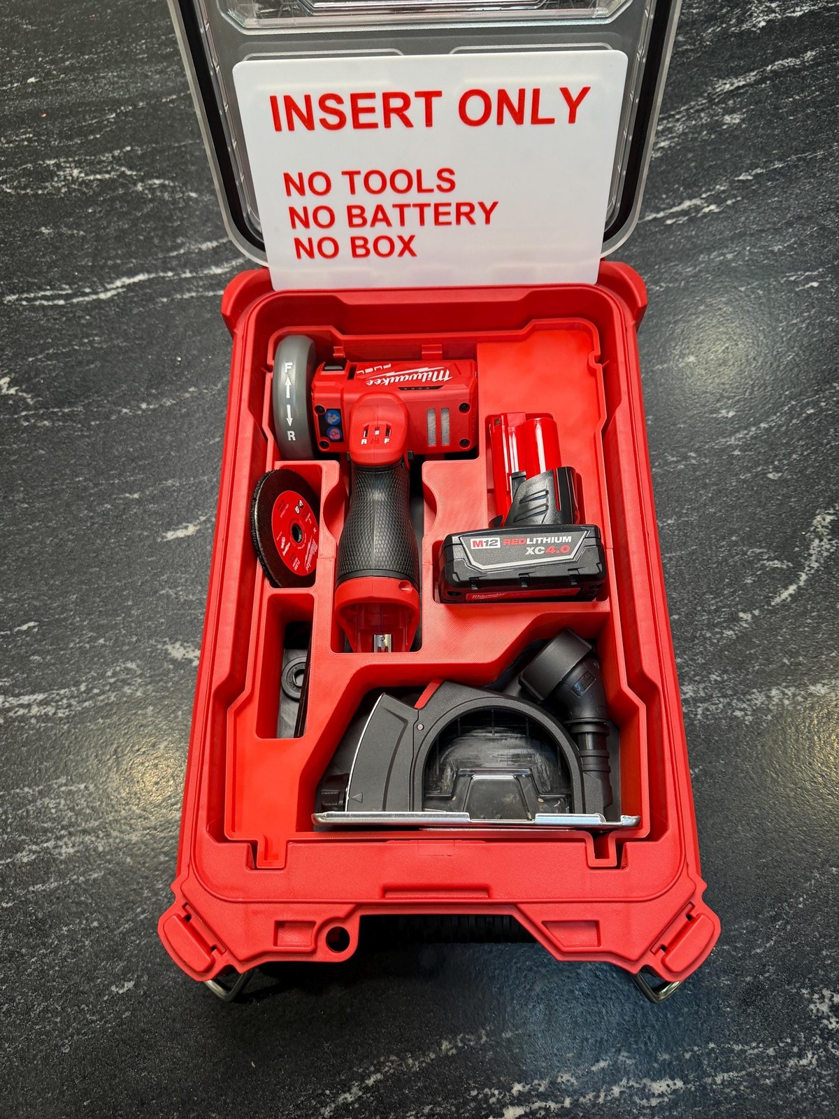 Milwaukee Compatible M12 CUT OFF TOOL Organizing Insert Tray