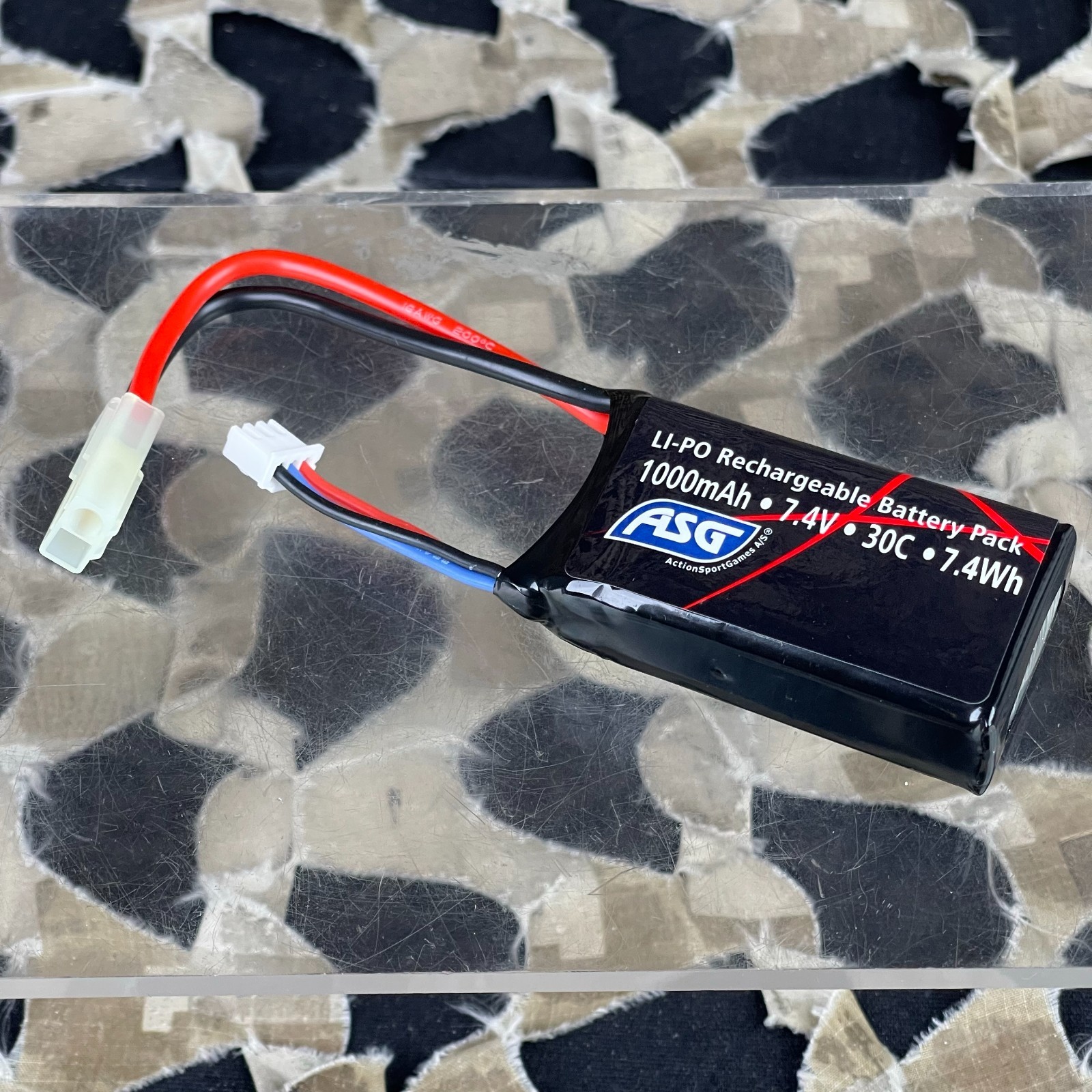 NEW ASG 7.4V 1000mAh 30C Lipo Airsoft Battery (17462)
