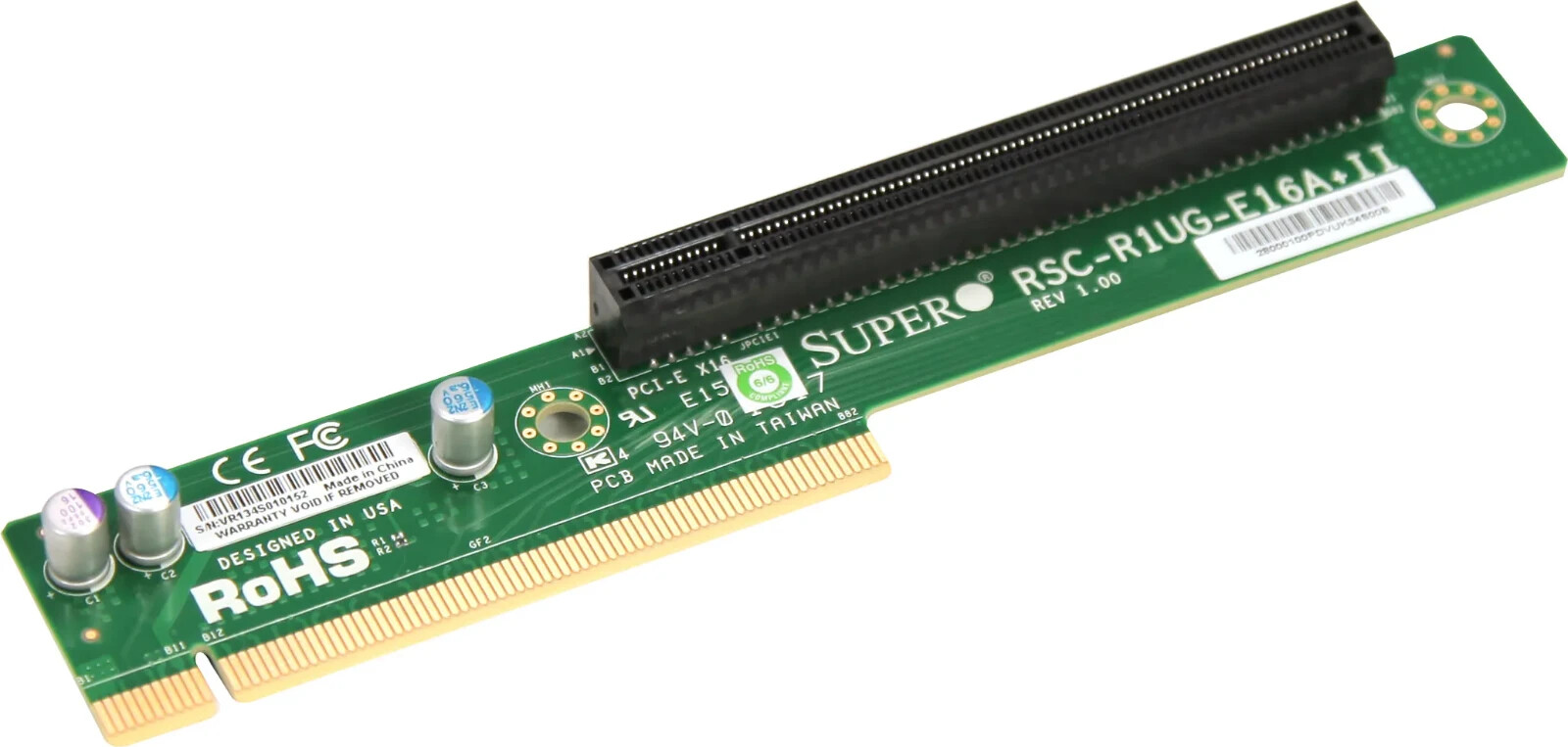 Supermicro RSC-R1UG-E16A+II Riser Card NEW, IN STOCK, 5 Year Warranty