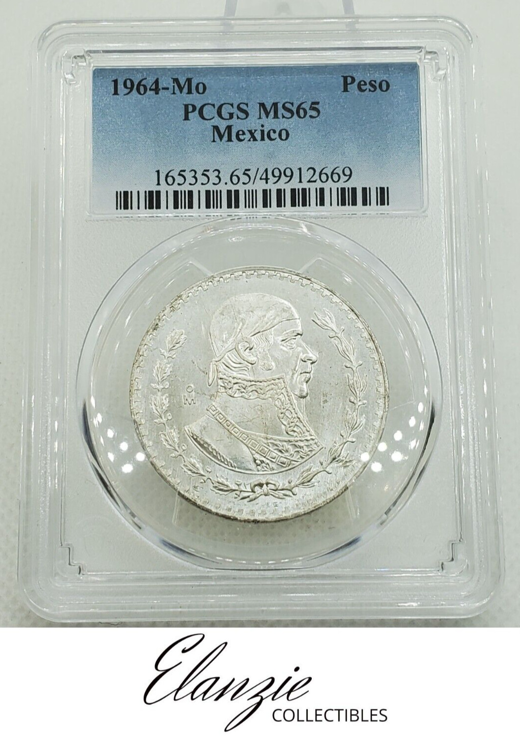 1964-Mo Mexico 1 Peso Silver Coin PCGS MS65 PCGS POP of 233