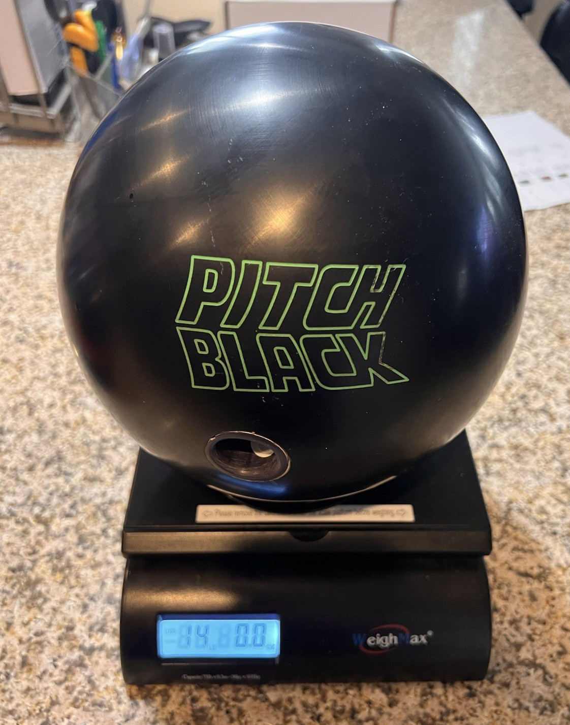 Storm Pitch Black  Bowling Ball Black Drilled 14lb. used
