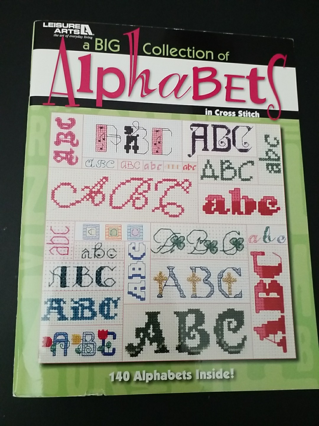 Leisure Arts "A Big Collection Of Alphabets" Cross Stitch Book - Paperback