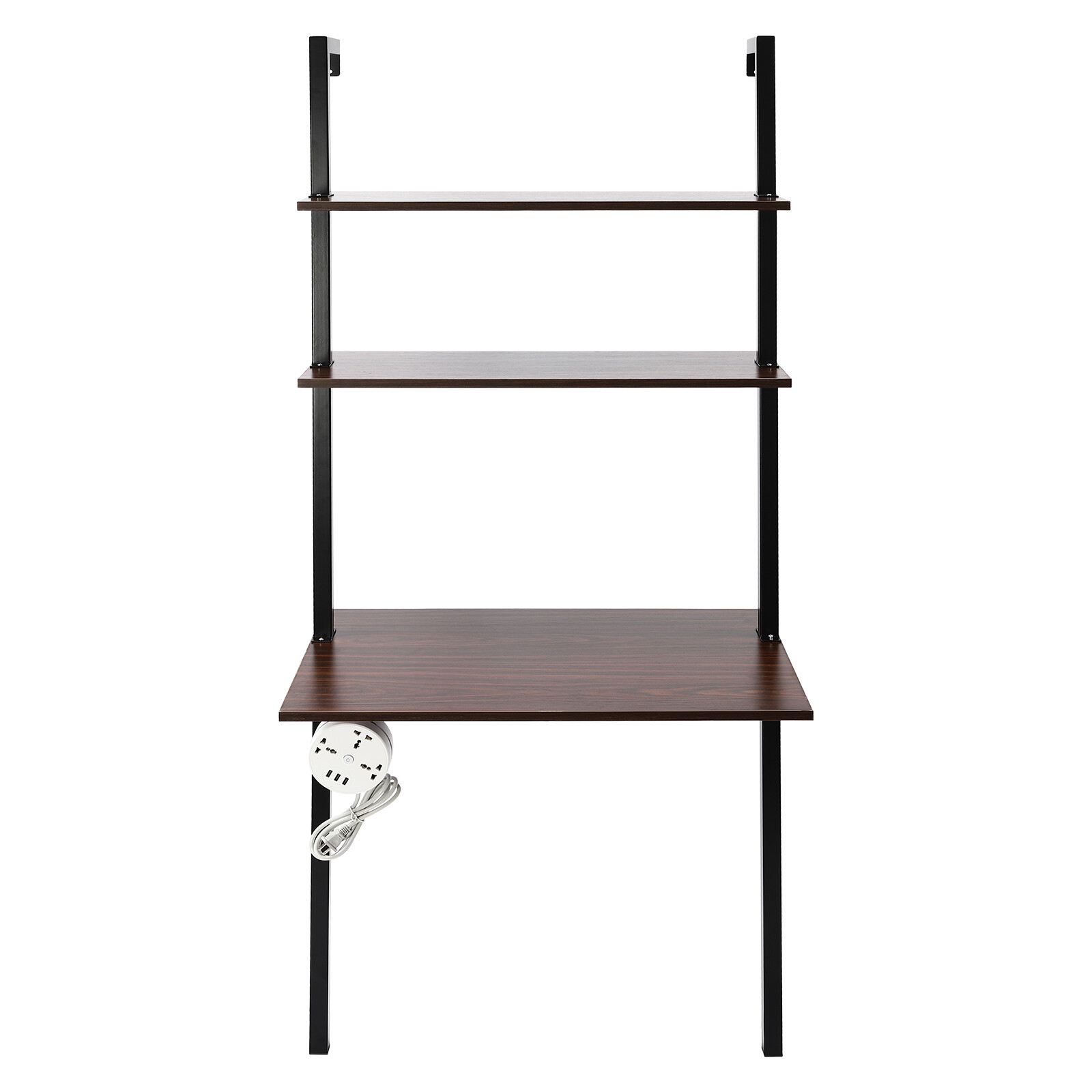 Wall-Mounted Desk with 3-Tier Storage – Space-Saving Design