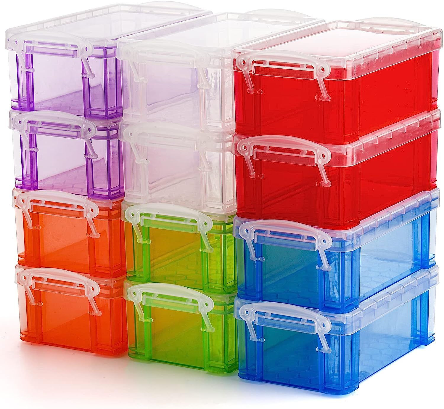 Hiceeden 12 Pack Small 5.3"x3"x2", Purple, White, Red, Orange, Green, Blue
