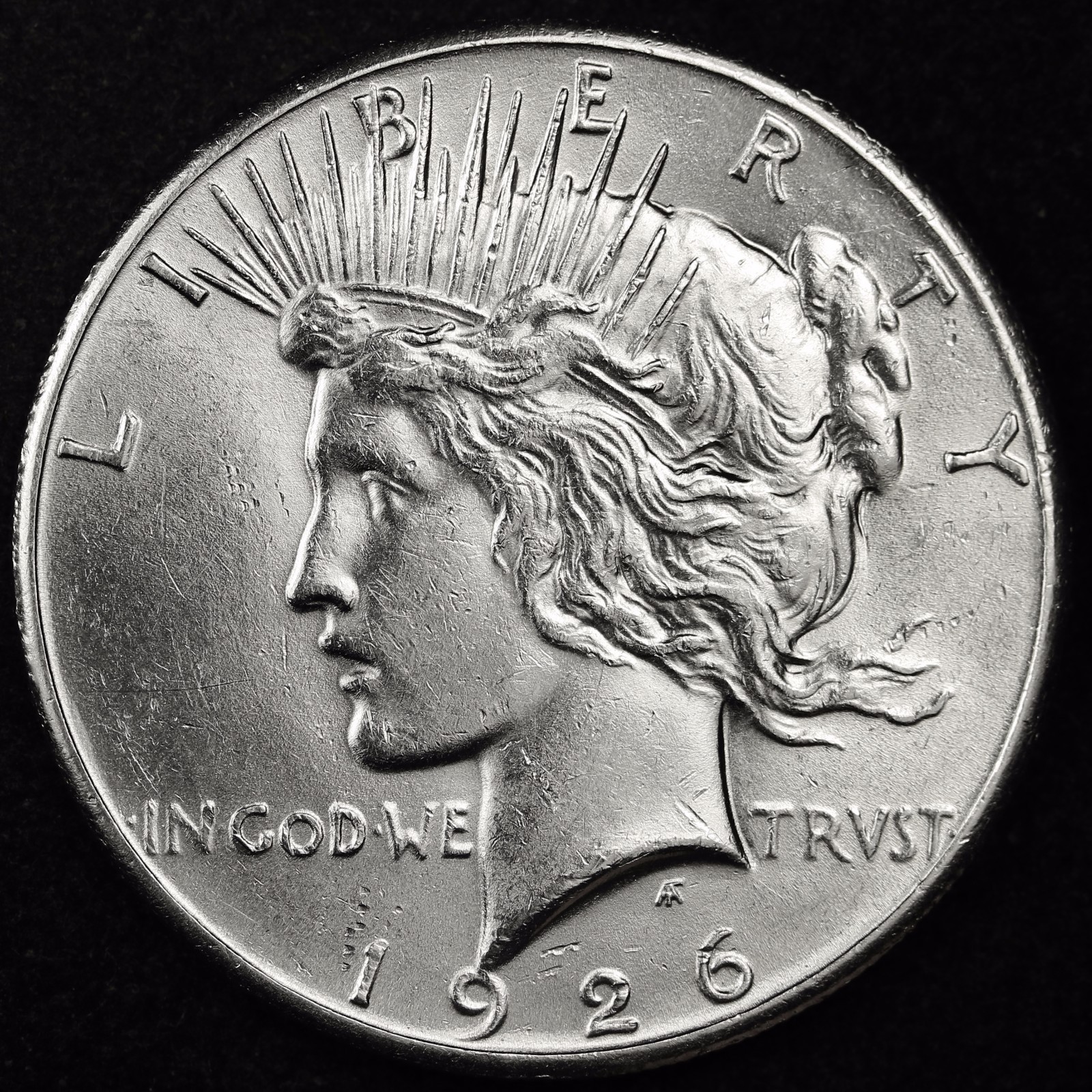 1926-p Peace Silver Dollar.  B.U. 100204  (Inventory  A)