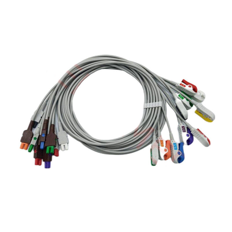 Diagnostic ECG Leadwire Set, Base 10 Grabber AHA for GE HealthCare 2104749-001