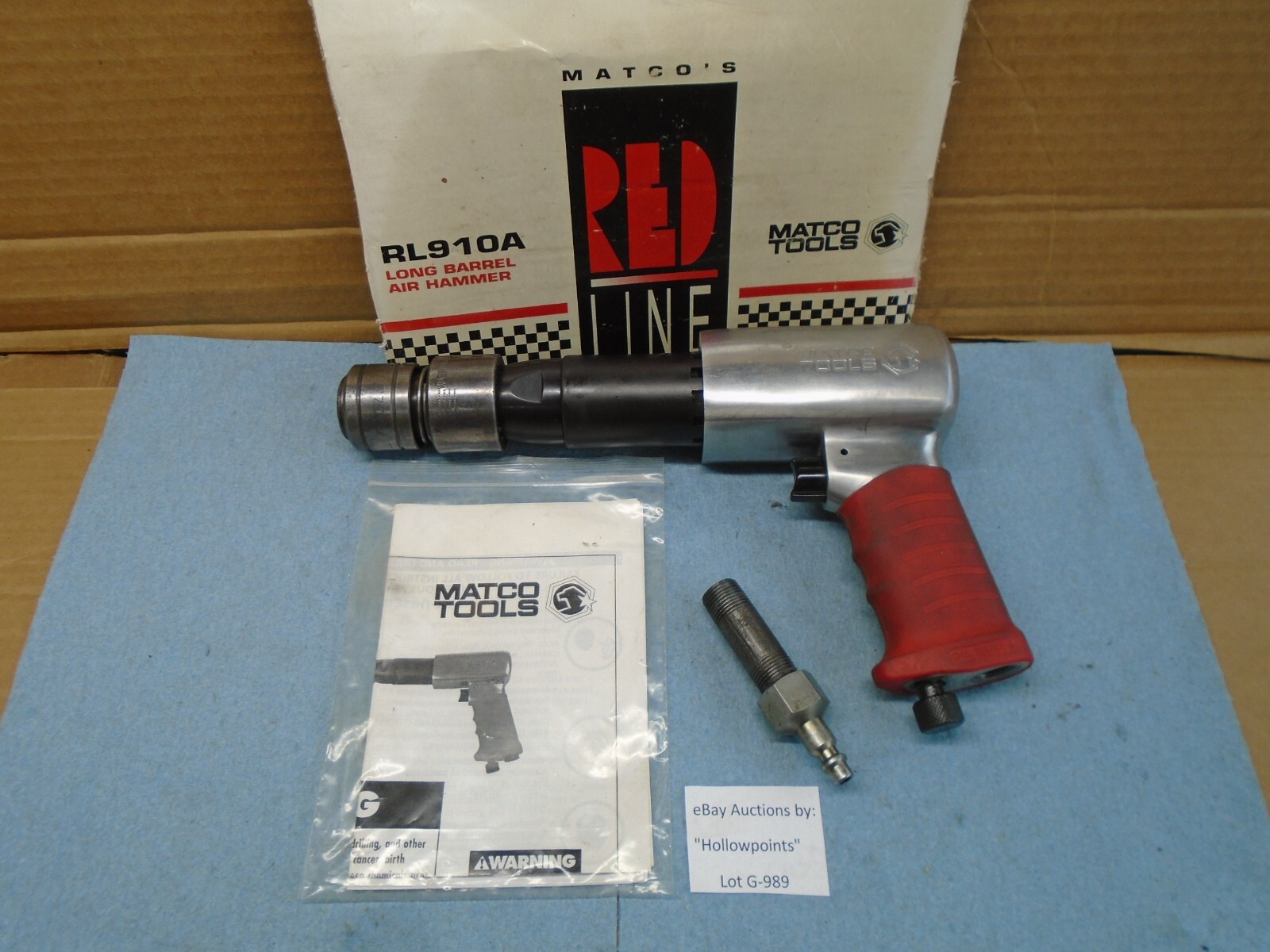 Matco Red Line RL910A  Long Barrel Air Hammer w/ Mac Quick Chuck Retainer G989