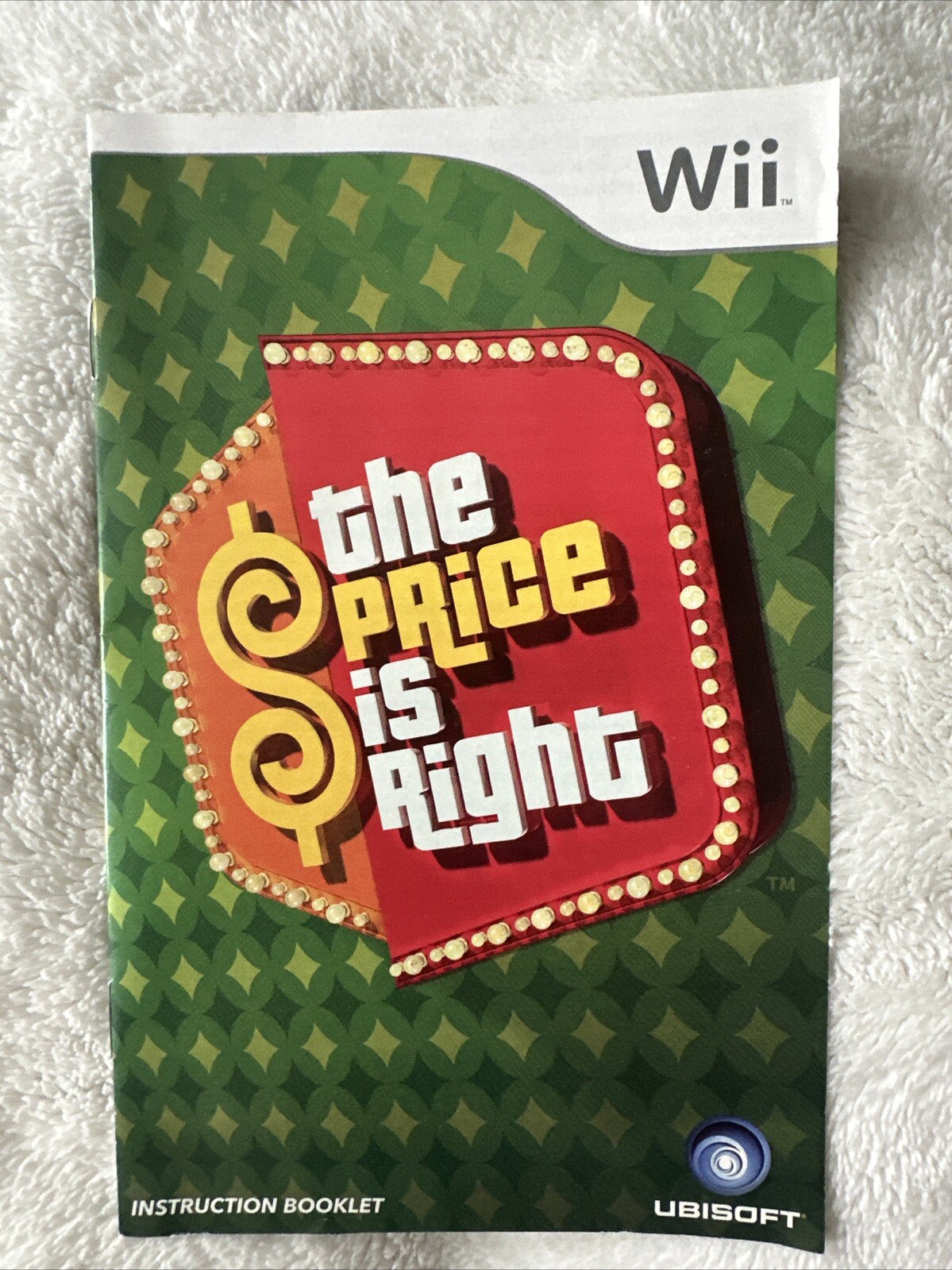 Nintendo Wii Manual Only The Price Is Right