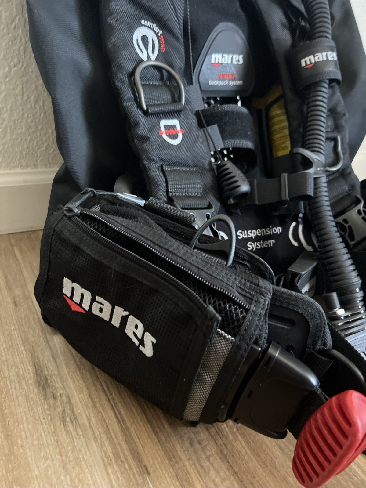 Mares Foldable Backpack System Diving Backpack S XS BC Scuba Excellent Condition