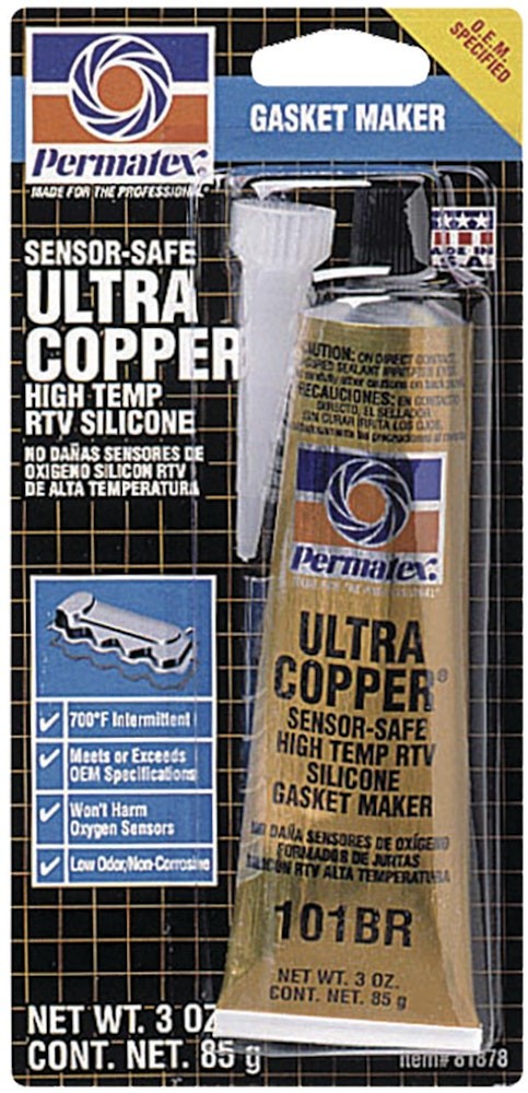 Permatex Ultra Copper Silicone Gasket Sealant 3oz Tube Motorcycle ATV UTV PWC