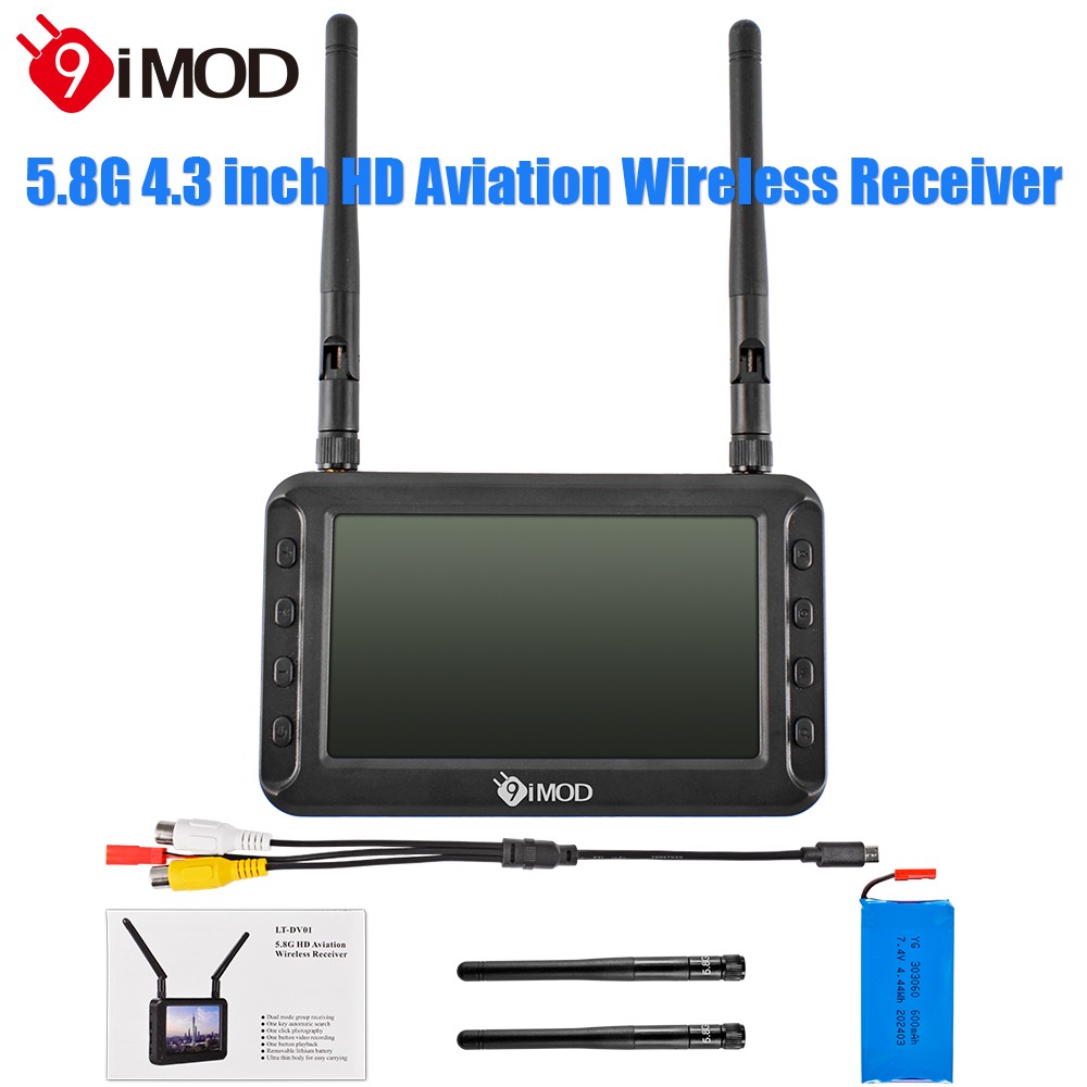 9IMOD 4.3inch 5.8G FPV Monitor HD Aviation Wireless Receive Image Transmission