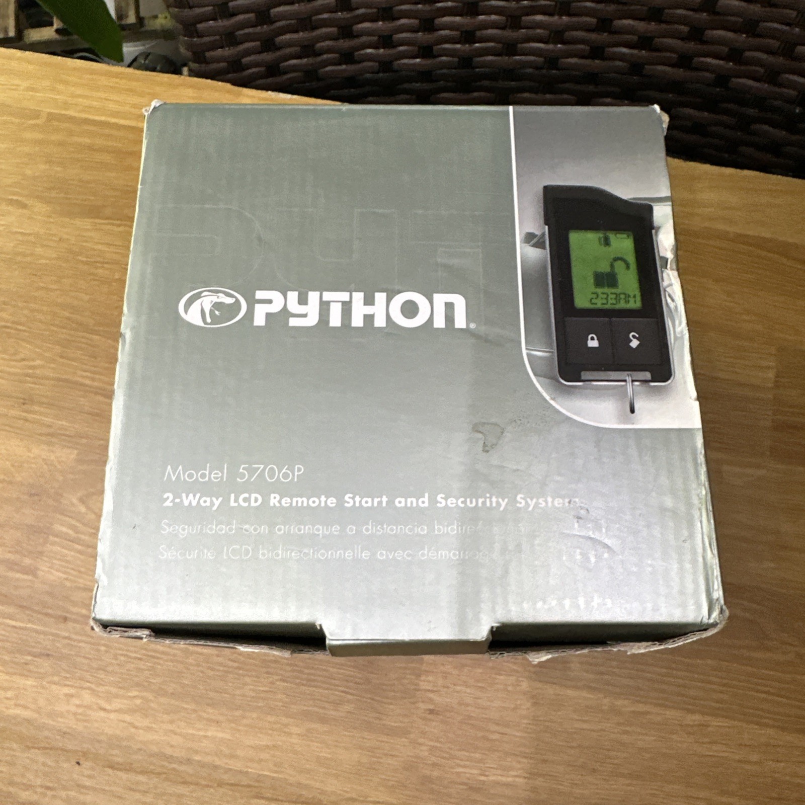 Python 5706P 2-Way LCD Key fob Car Alarm Security Remote Start System 1-Mile