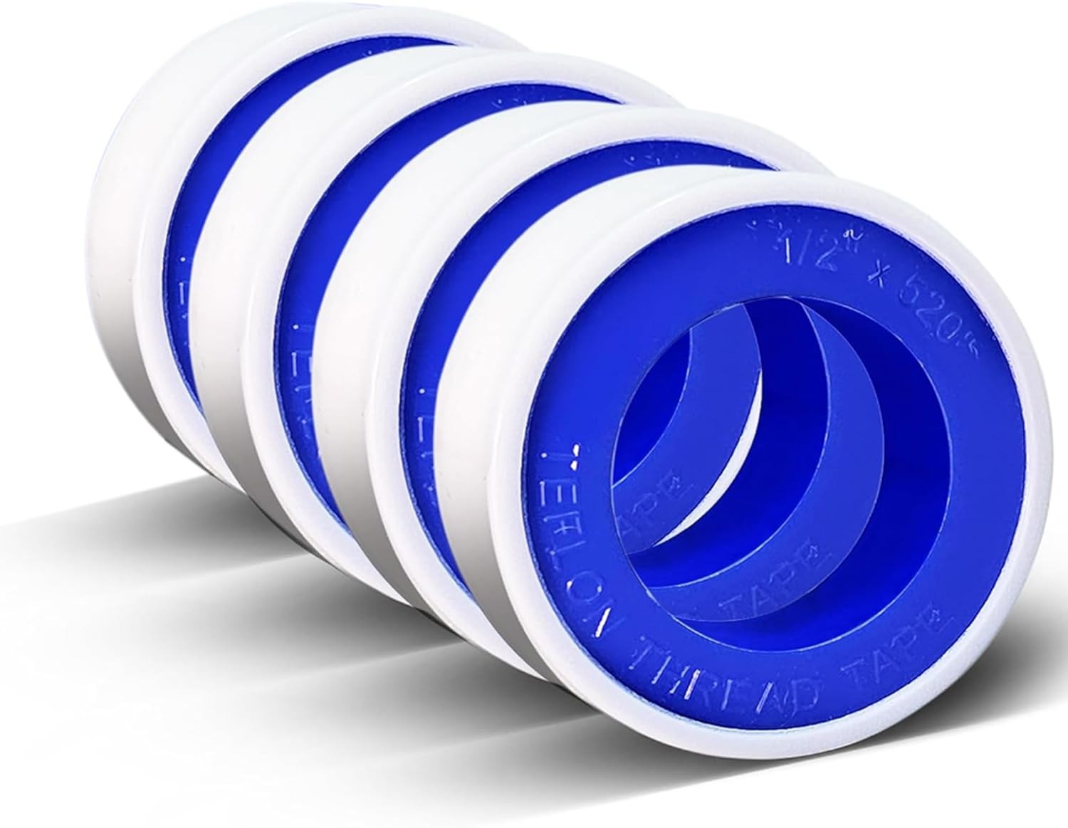 4 Rolls 1/2 Inch(W) X 520 Inches(L) Teflon Tape PTFE Thread Sealant Plumbers