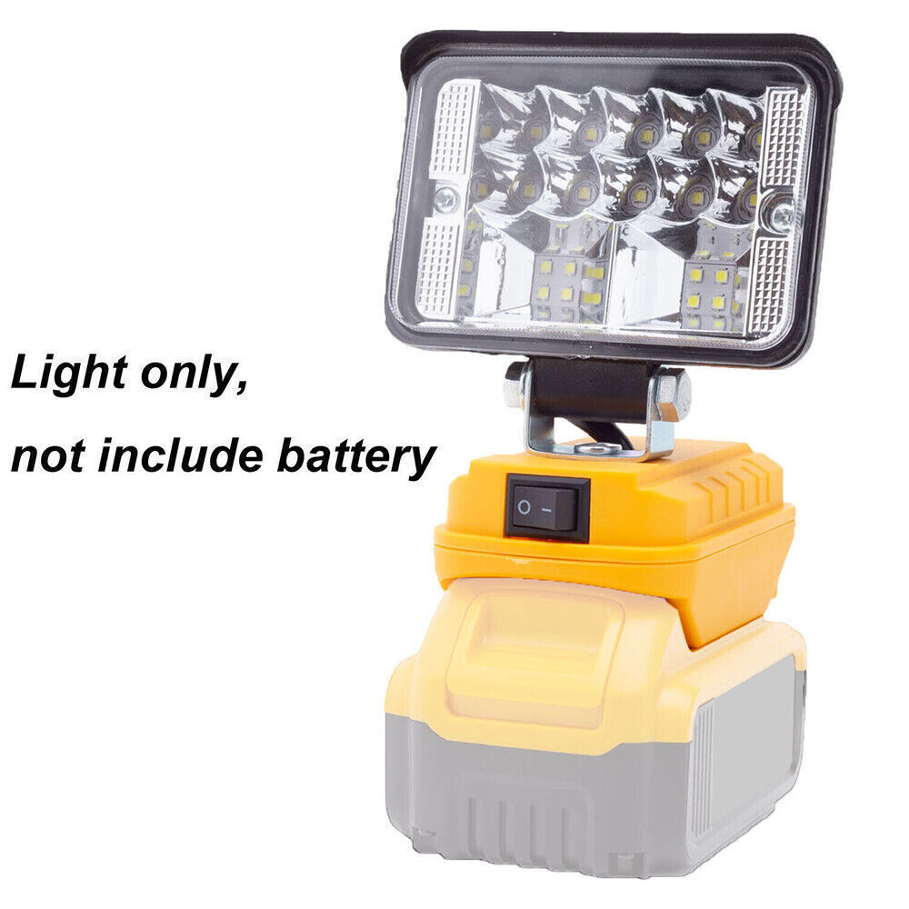 LED Work Light For Dewalt 20V MAX Portable Outdoor Flood Light Torch Flashlight