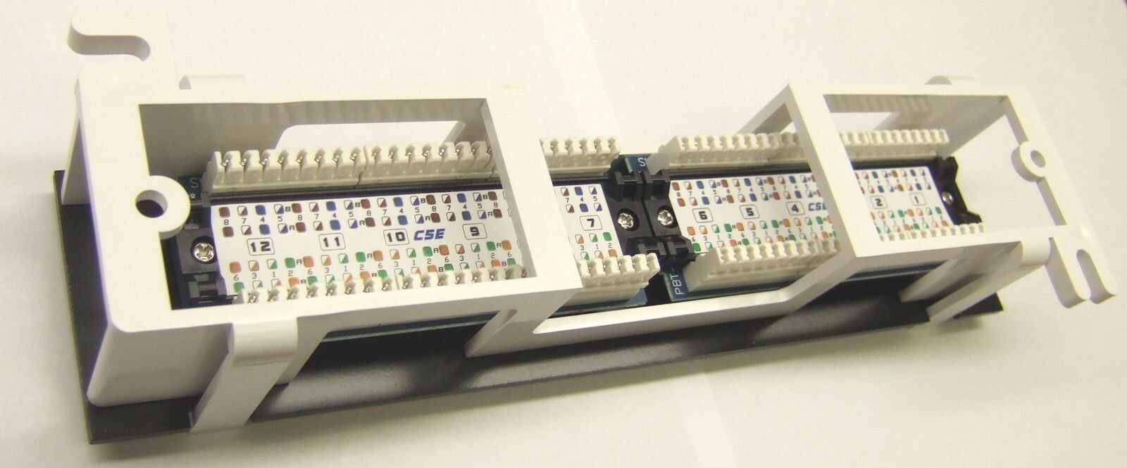 NEW CAT5e 12 Port Patch Panel RJ45 110 Network Mini Surface Wall Mount Bracket