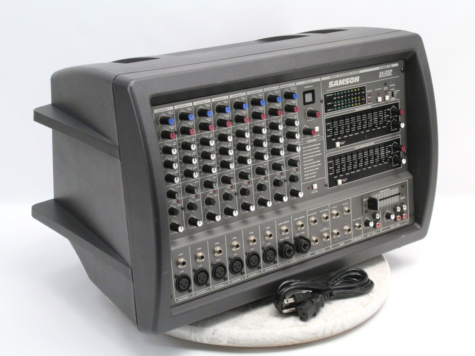 Samson XM910 900W Powered Mixer 10-Channel PA Console with DSP Effects & EQ