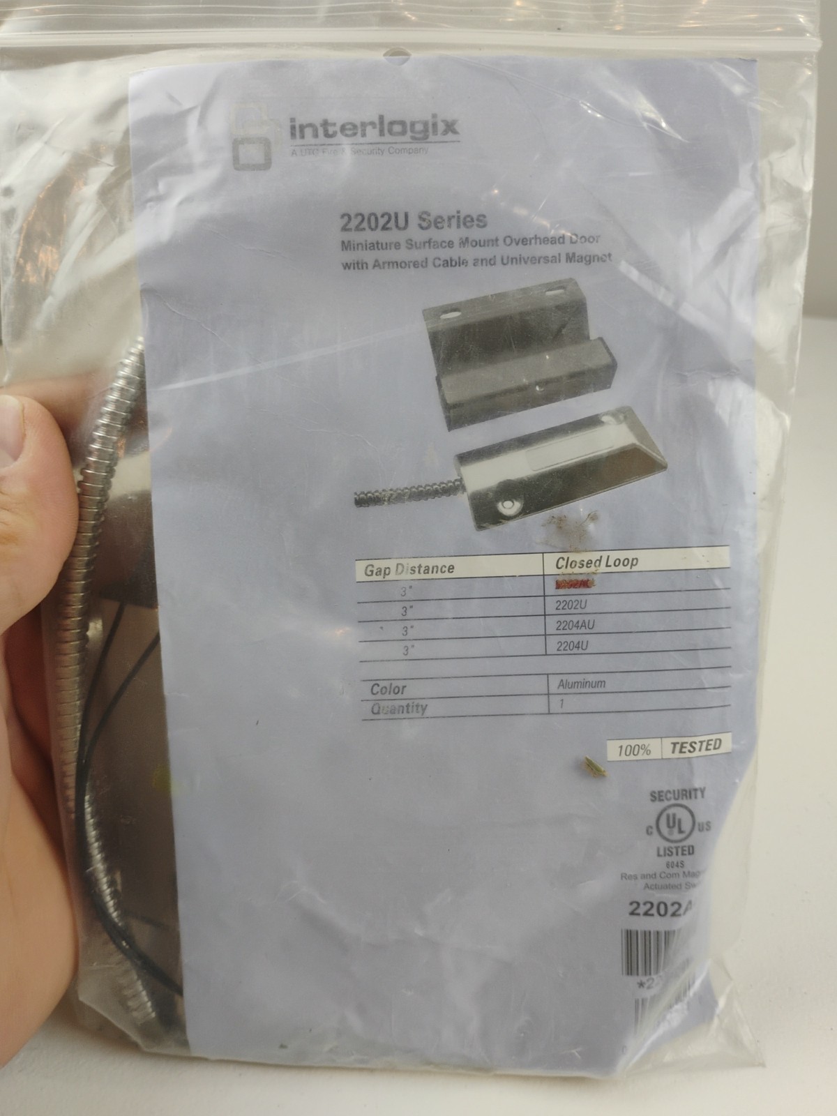 INTERLOGIX 2202U SERIES MAGNETIC OVERHEAD DOOR SURFACE MOUNT New