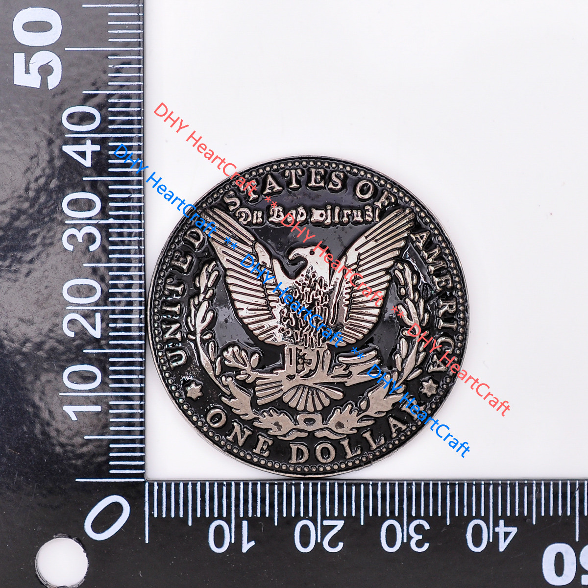 10X Silver Morgan Dollar Eagle Replica Coin Leathercraft Conchos Screwback 38MM