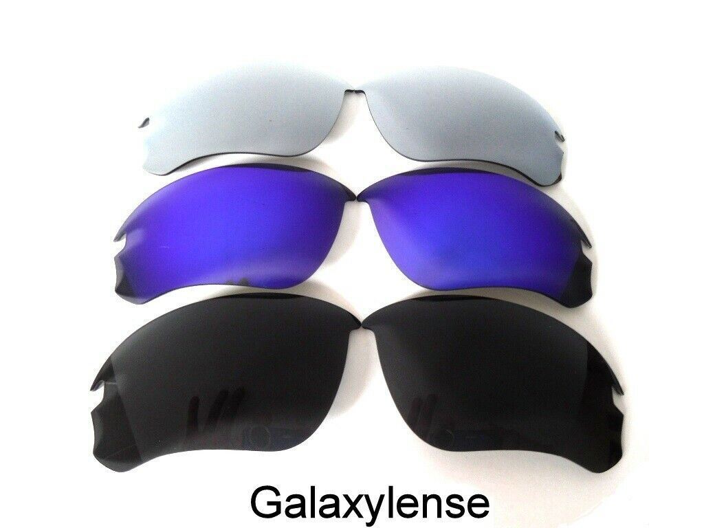 Galaxy Replacement Lenses For Oakley Flak Draft OO9364 Black/Blue/Titanium