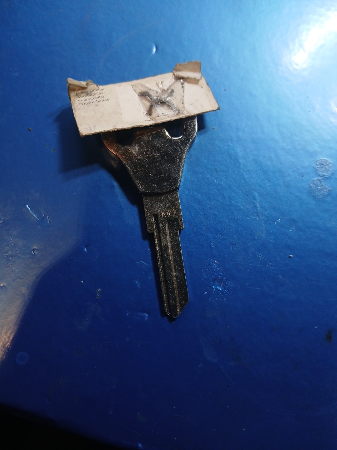 New Uncut Key With Bottle Opener Tool