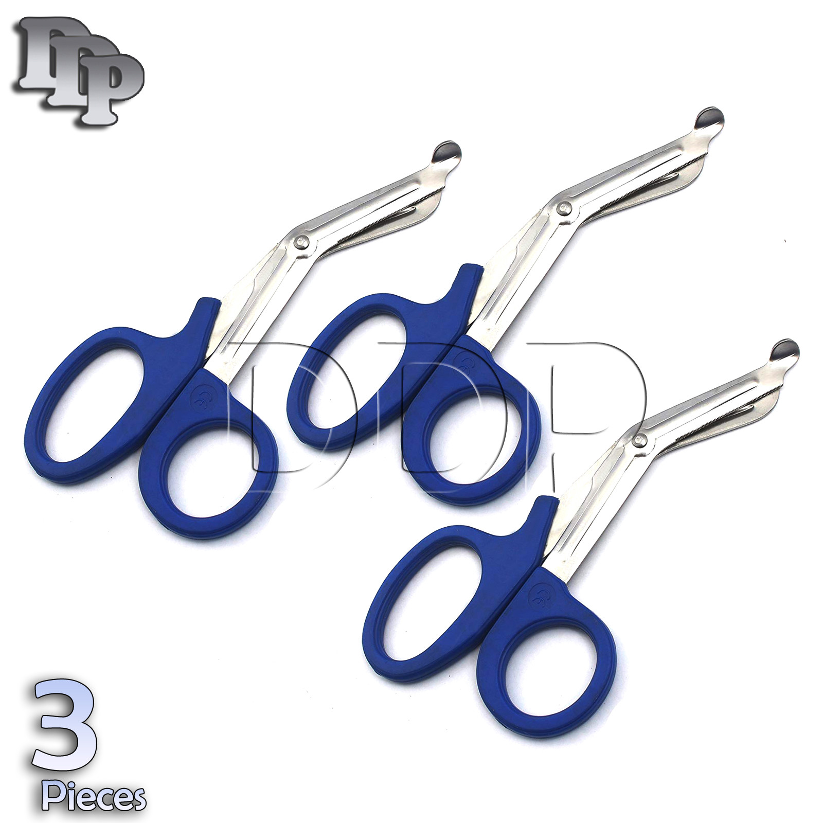 3 Pcs New Blue Utility Scissors 5.5" Multi-Purpose DIY EMS EMT Universal Shears