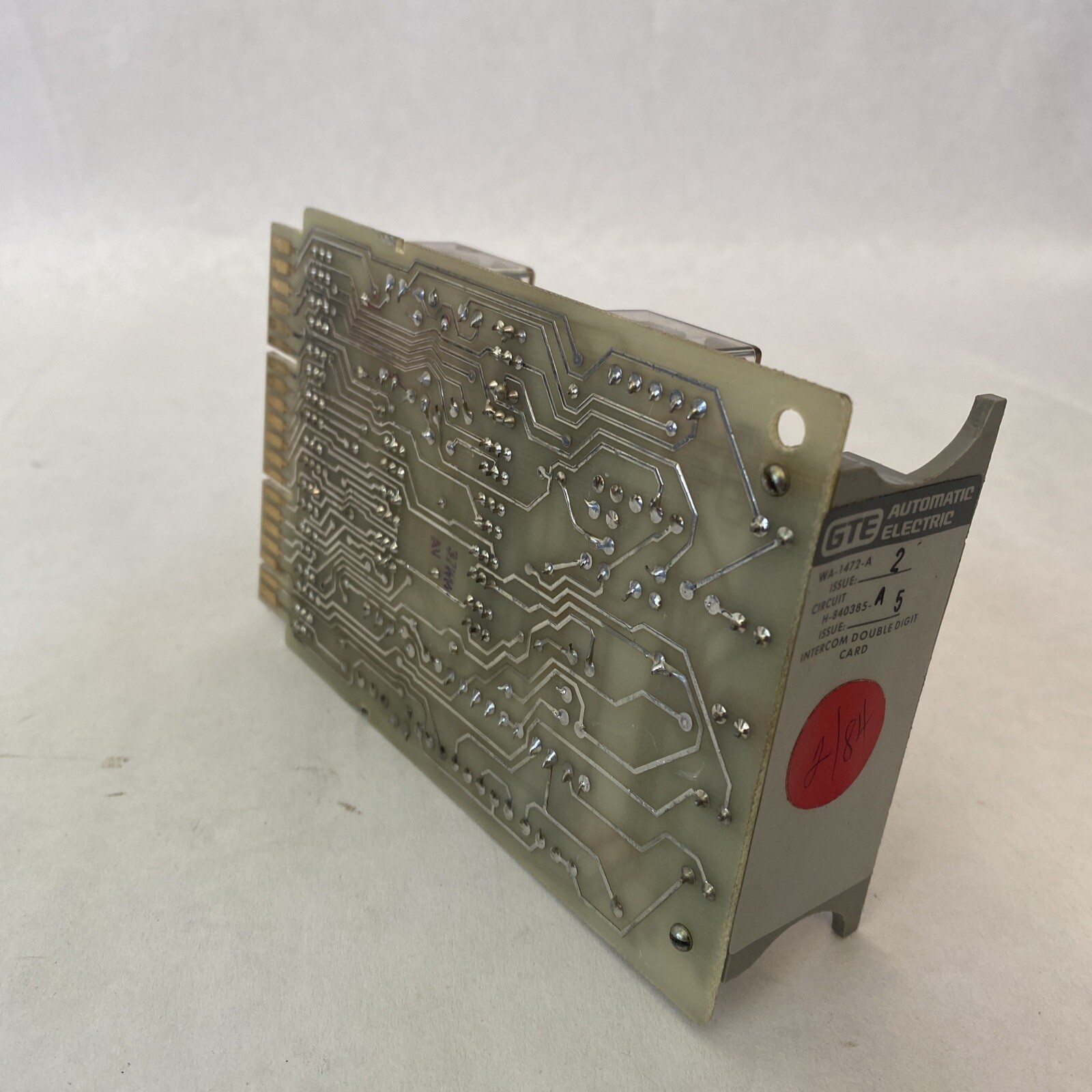 GTE WA-1472-A Intercom Double Digit Card Circuit Board. Untested As-Is