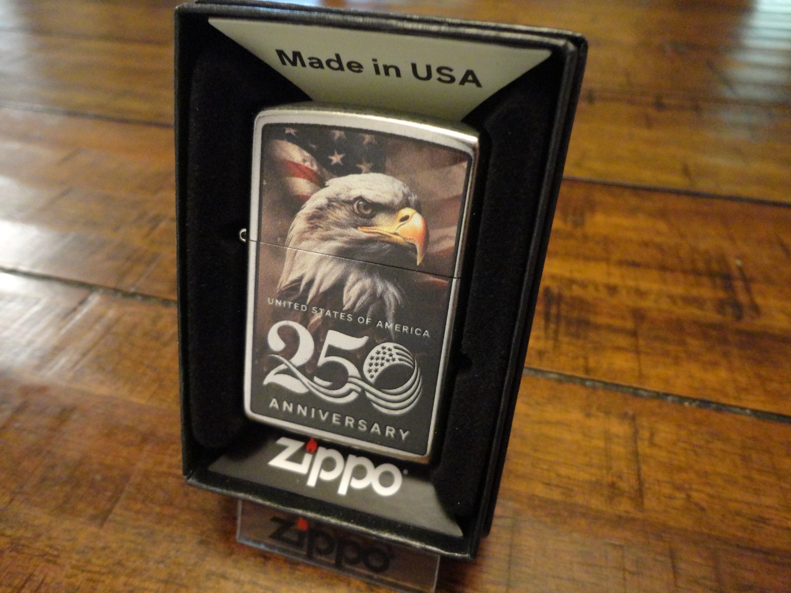 USA 250 250TH ANNIVERSARY 1776-2026 AMERICA BALD EAGLE ZIPPO LIGHTER MINT IN BOX