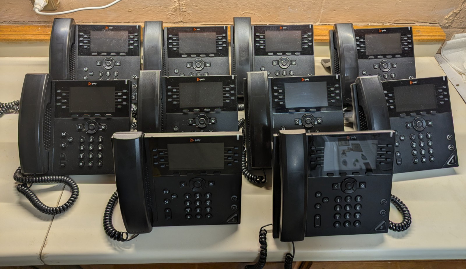 Lot Of 10: Poly VVX 450 (2201-48840-101) Business IP Phones