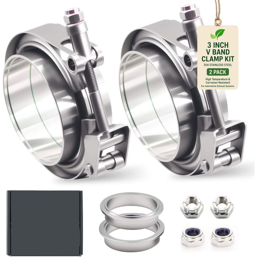 304 Stainless Steel 3 Inch V Band Clamp Quick-Release Clamp + Male/Female Flange
