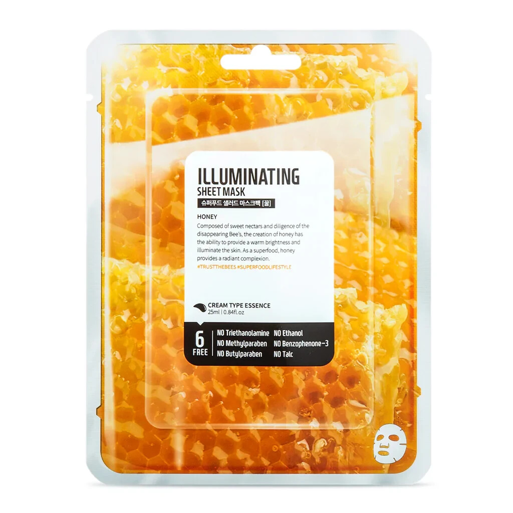 Farm Skin Superfood Salad Facial Sheet Mask - Honey - 5pcs
