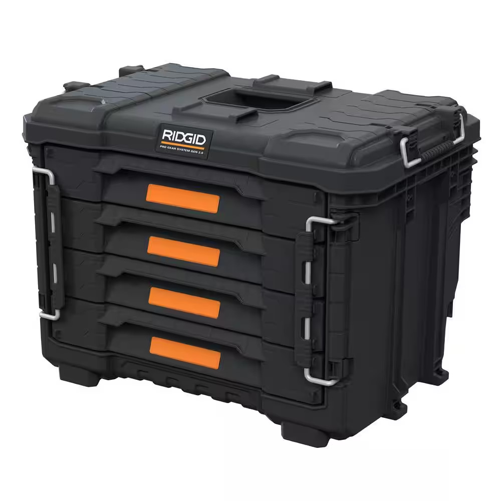 2.0 Pro Gear System 22 In. XL 4 Drawers Modular Tool Box Storage